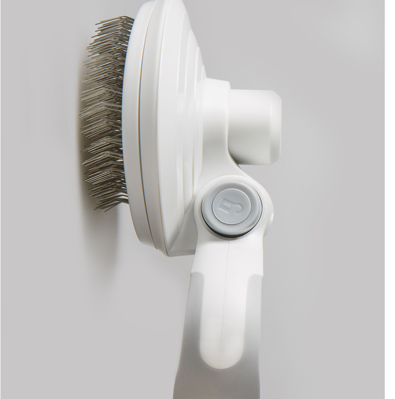 Brosse de toilettage auto-nettoyante en acier pour animaux – Outil de soin premium pour chiens