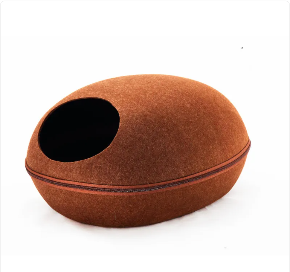 Lit pour chat en forme de coquille d’œuf, déhoussable