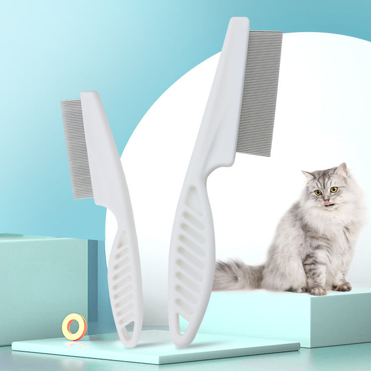 Peigne anti-puces en acier inoxydable pour chat – dents fines