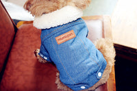 Veste en Jean Épaisse et Chaude pour Chien et Chat