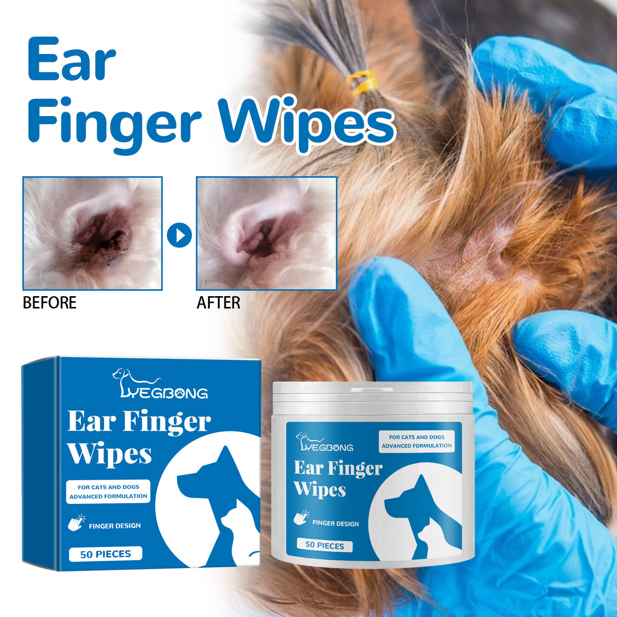 Crème nettoyante auriculaire “Yegbong” pour animaux – Soin d’hygiène des oreilles premium