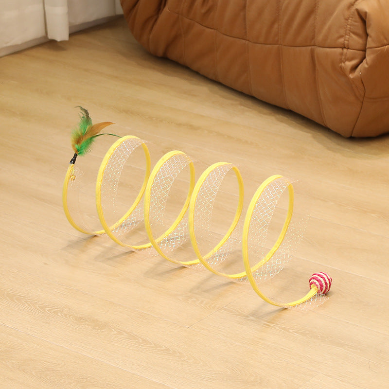 Jeu “Tunnel” pliable en forme de S pour chat