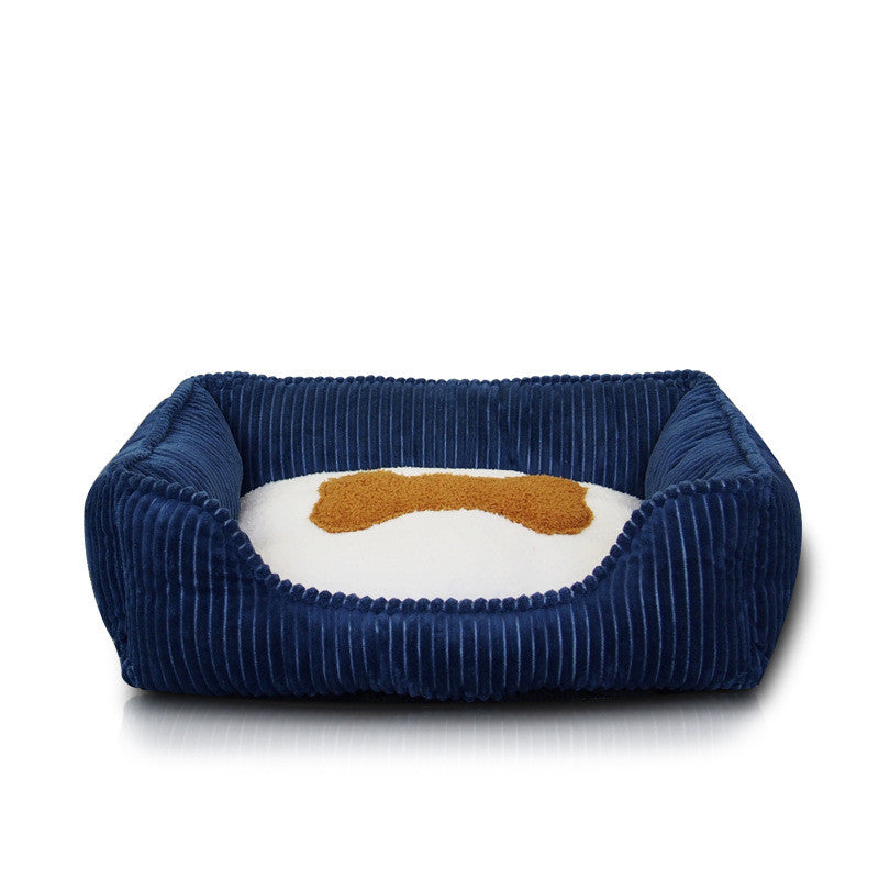 Panier carré pour chien et chat – Lit d’hiver lavable pour sommeil profond premium
