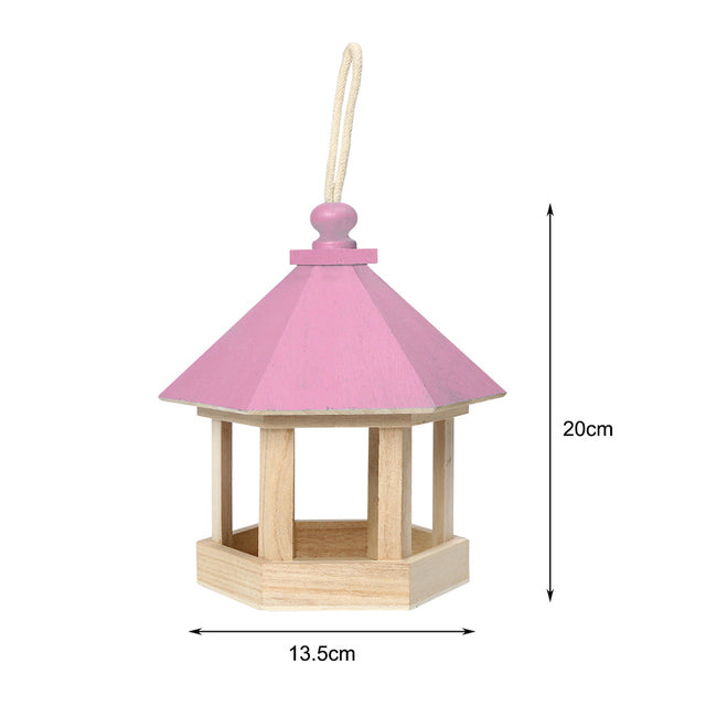 Mangeoire et abreuvoir en bois pour oiseaux – Décoration extérieure premium