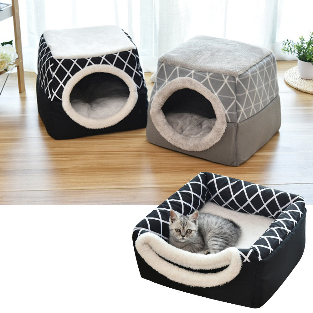 Niche Capsule 2-en-1 pour Chien et Chat