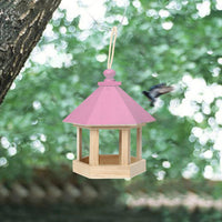 Mangeoire et abreuvoir en bois pour oiseaux – Décoration extérieure premium