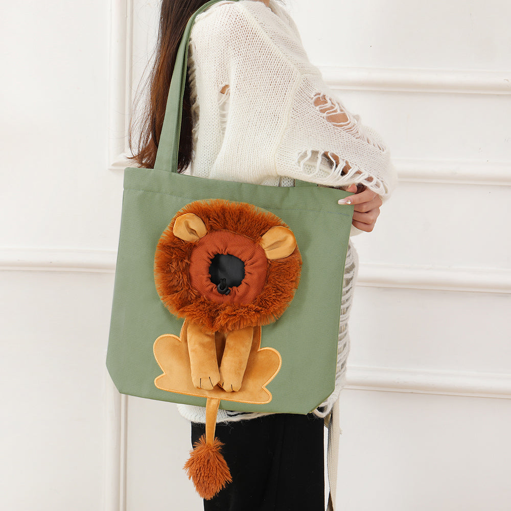 Sac de transport souple pour animaux – design lion pour chats et chiens