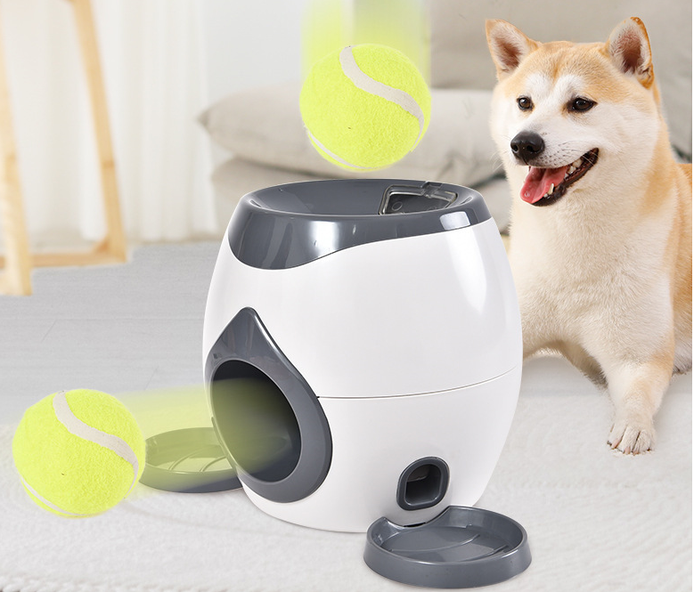 Jouet interactif pour chien avec distributeur de balle de tennis