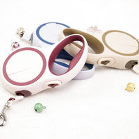 Laisse télescopique double couleur pour chien et animaux de compagnie