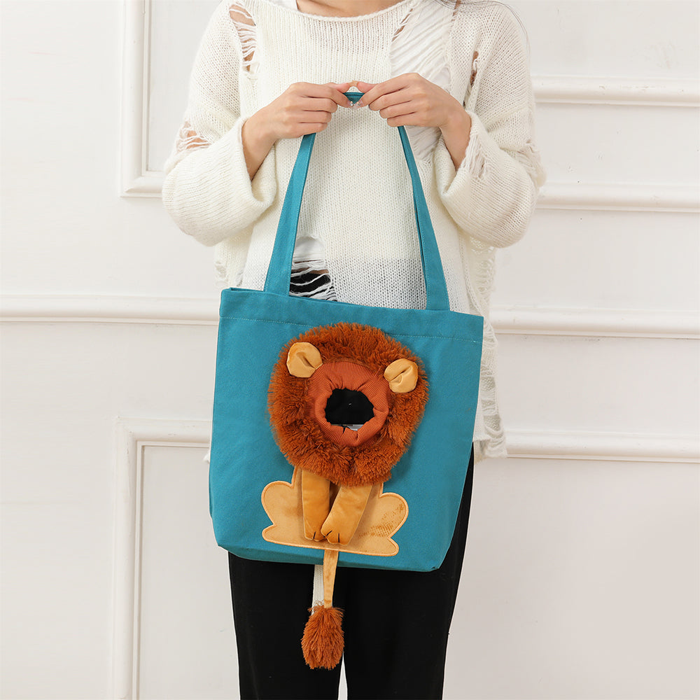 Sac de transport souple pour animaux – design lion pour chats et chiens
