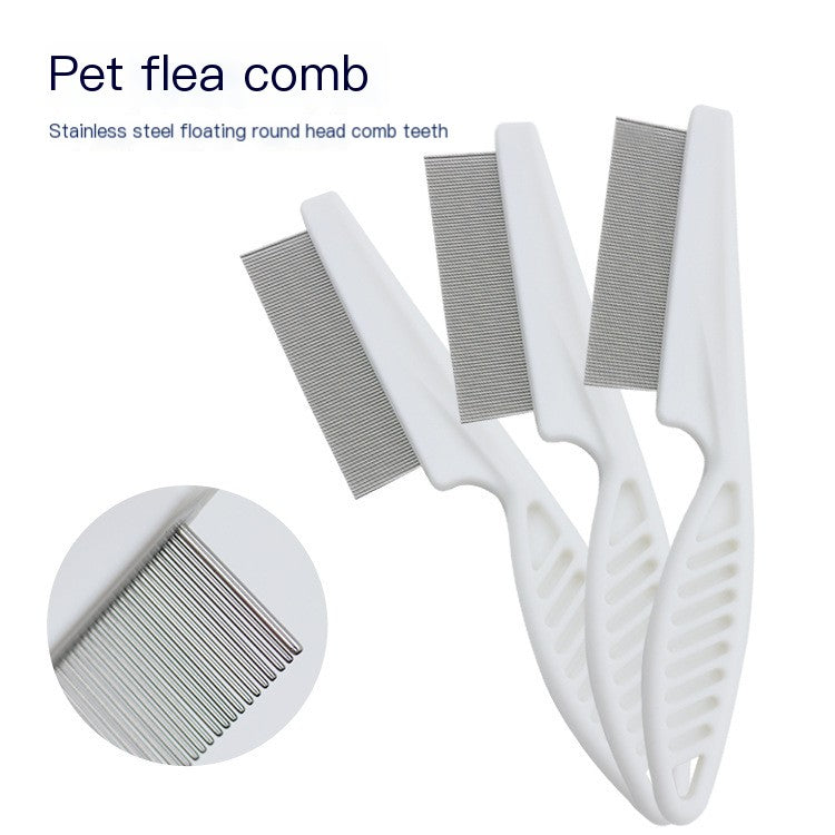 Peigne anti-puces en acier inoxydable pour chat – dents fines