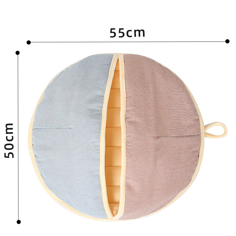 Nid de Couchage 2-en-1 pour Chat (Lit et Sac de Couchage)