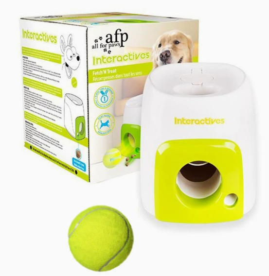 Jouet interactif pour chien avec distributeur de balle de tennis