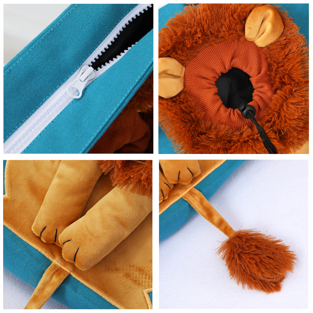 Sac de transport souple pour animaux – design lion pour chats et chiens
