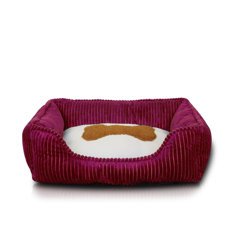 Panier carré pour chien et chat – Lit d’hiver lavable pour sommeil profond premium