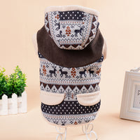 Manteau à capuche “Fawn Snowflake” pour animaux – Doudoune en coton premium