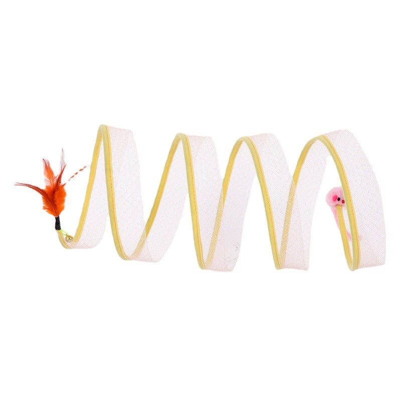 Jeu “Tunnel” pliable en forme de S pour chat