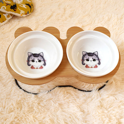 Support de Gamelles Anti-Refoulement pour Chat