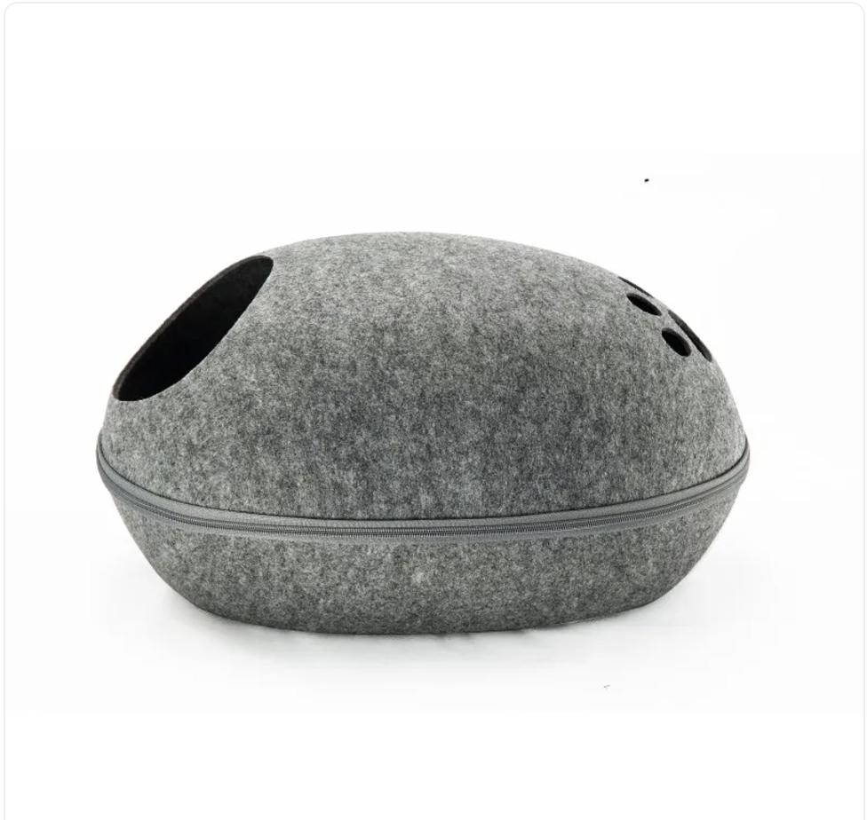 Lit pour chat en forme de coquille d’œuf, déhoussable