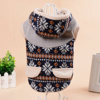 Manteau à capuche “Fawn Snowflake” pour animaux – Doudoune en coton premium
