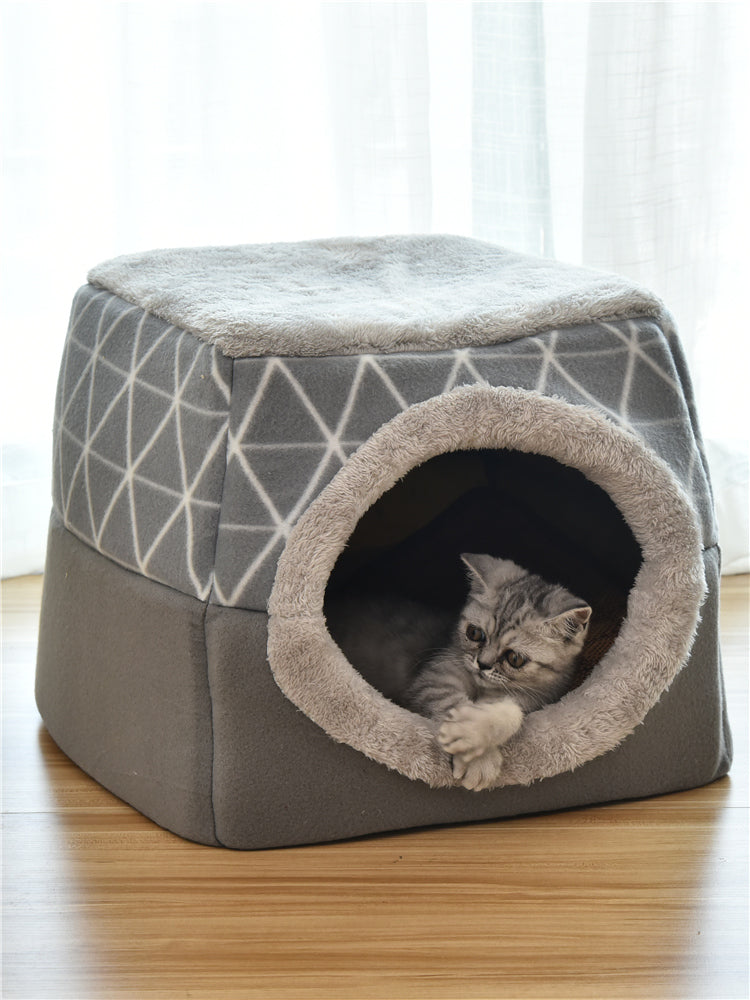 Niche Capsule 2-en-1 pour Chien et Chat