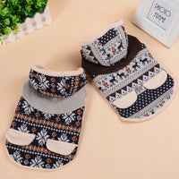 Manteau à capuche “Fawn Snowflake” pour animaux – Doudoune en coton premium